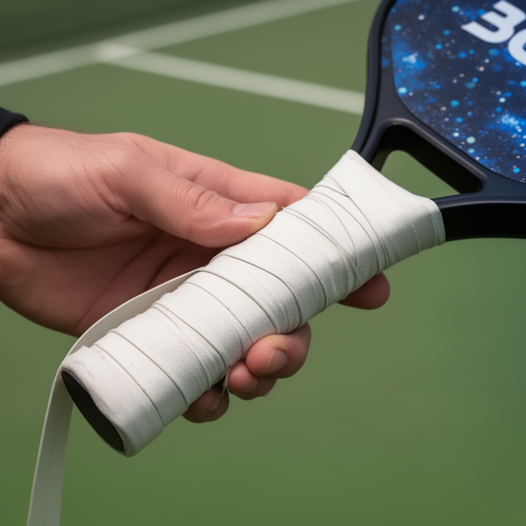 a close up of a pickleball paddle grip