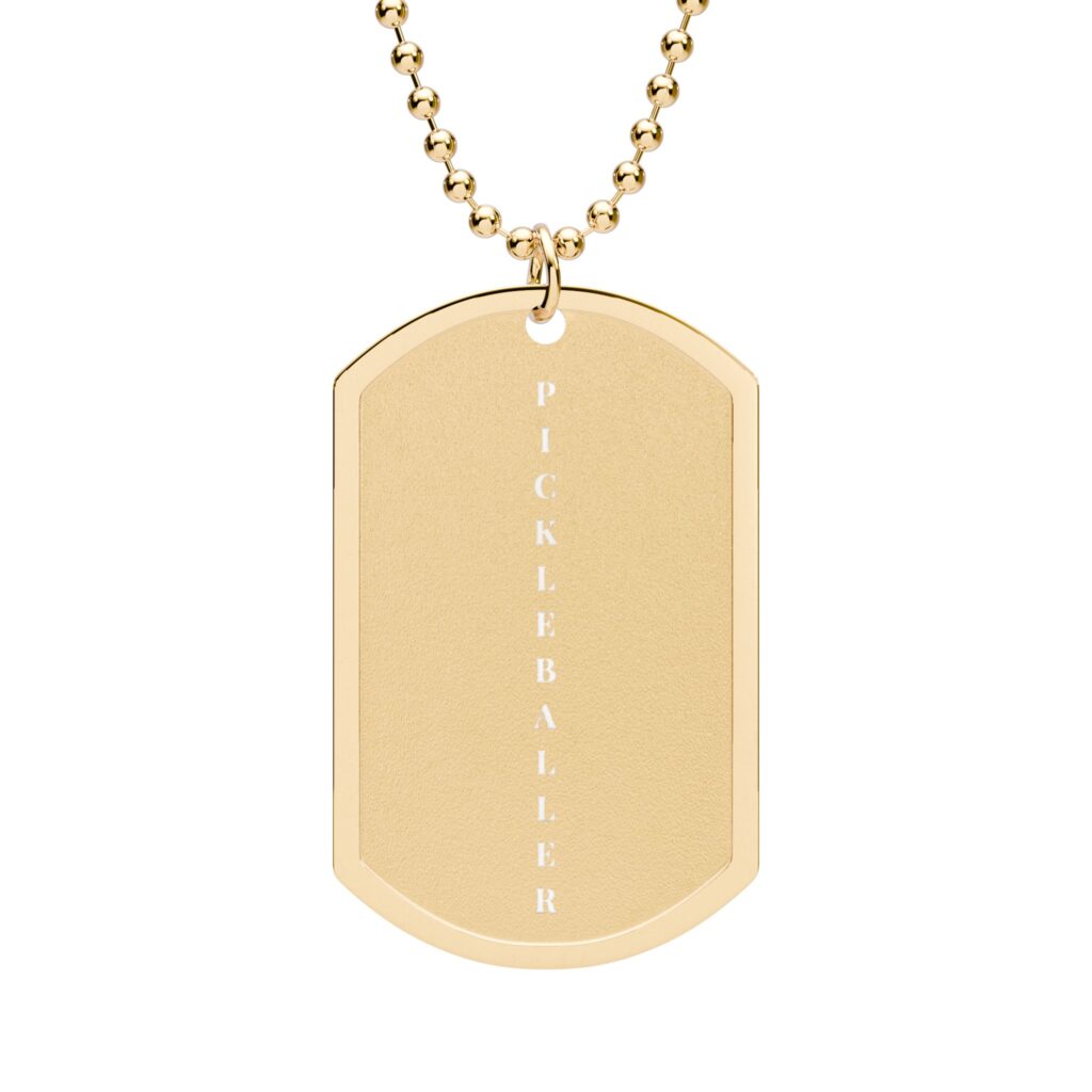 PICKLEBALLER Dog Tag with Chain