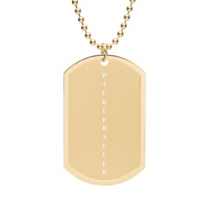 PICKLEBALLER Dog Tag with Chain