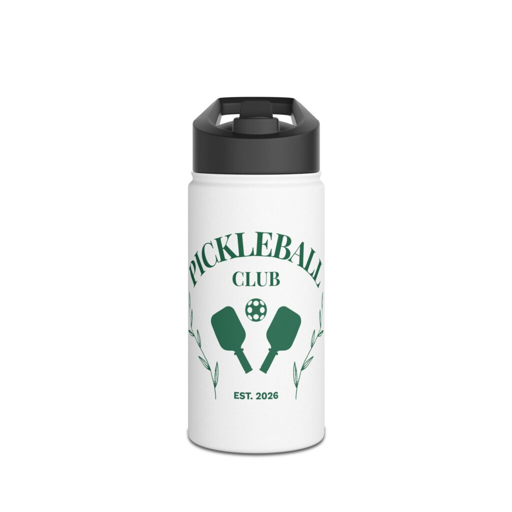 Pickleball Club Stainless Steel Water Bottle