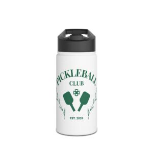 Pickleball Club Stainless Steel Water Bottle
