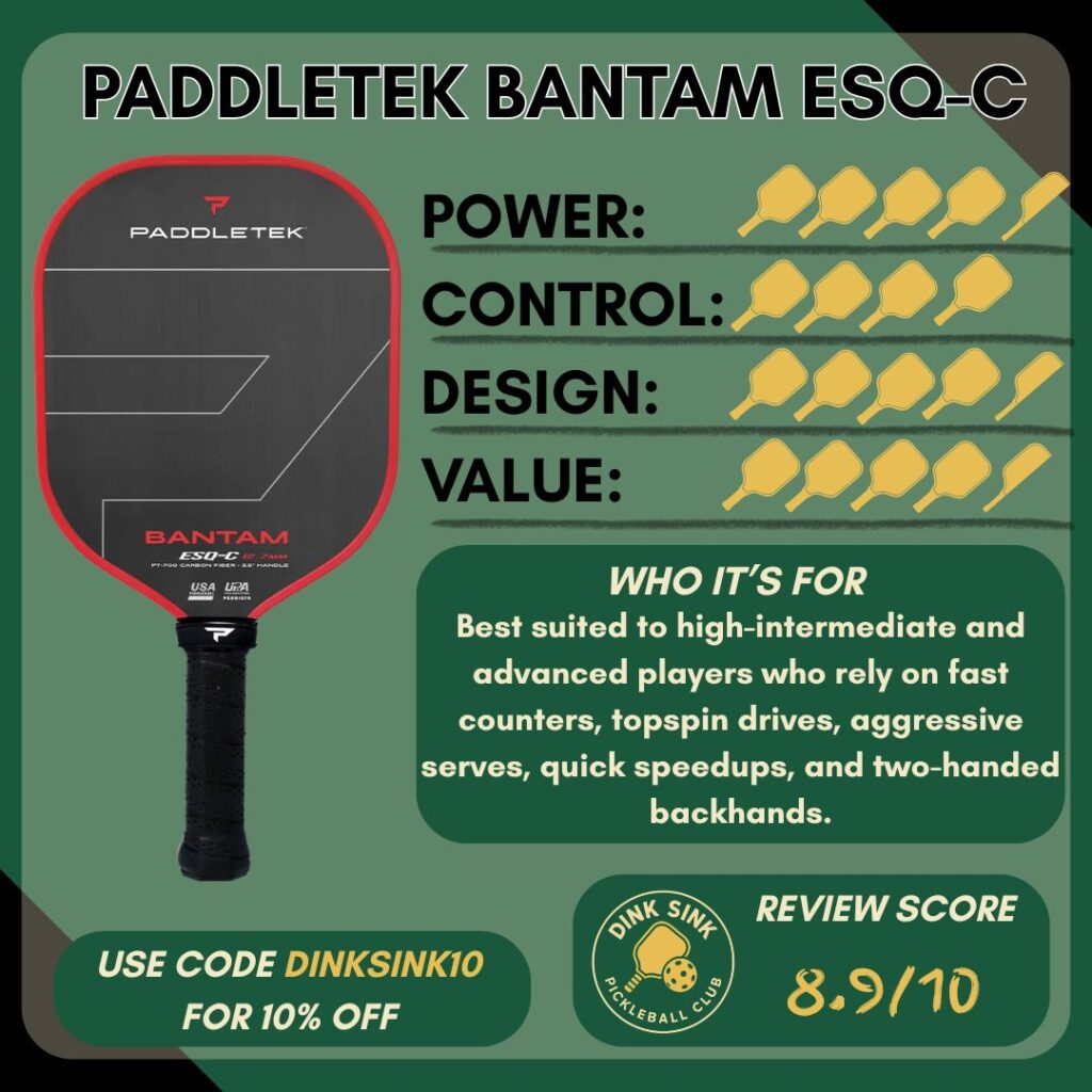 Our review of the Paddletek Bantam ESQ-C paddle